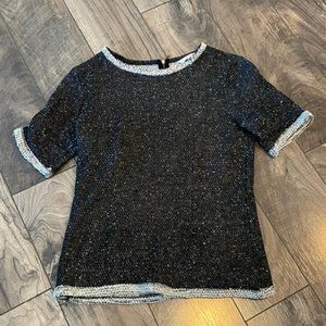 cAbi Short Sleeve Sweater-like Top